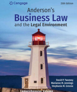 Anderson's Business Law & The Legal Environment, Comprehensive 25th Edition eBook