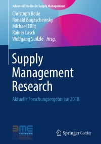 Supply Management Research: Aktuelle Forschungsergebnisse 2018 eBook