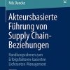 Akteursbasierte Führung von Supply Chain-Beziehungen: Handlungsrahmen zum Erfolgsfaktoren-basierten Lieferanten-Management eBook