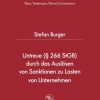 Untreue (§ 266 StGB) durch das Auslösen von Sanktionen zu Lasten von Unternehmen eBook