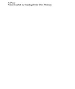 Philosophie als Text - Zur Darstellungsform der "Götzen-Dämmerung" eBook