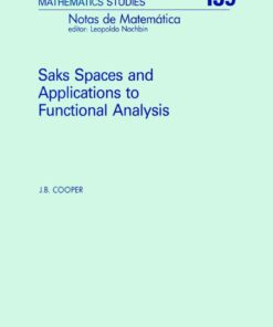 Saks Spaces and Applications to Functional Analysis eBook