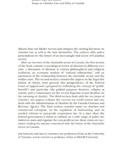 Between State and Market: Essay on Charities Law and Policy in Canada eBook