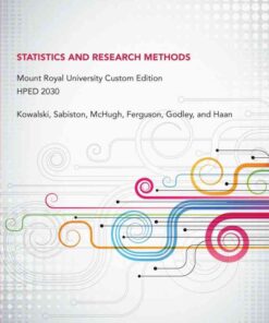 Statistics & Research Methods: Mount Royal Custom eBook