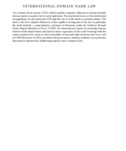 International Domain Name Law: ICANN and the UDRP eBook