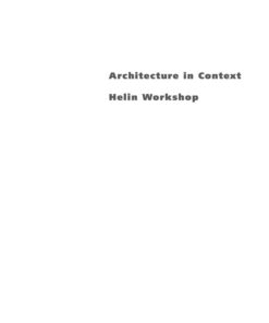 Architecture in Context: Helin Workshop eBook