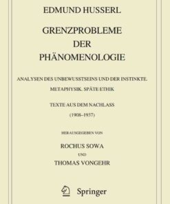 Grenzprobleme der Phänomenologie: Analysen des Unbewusstseins und der Instinkte. Metaphysik. Späte Ethik (Texte aus dem Nachlass 1908 – 1937) eBook