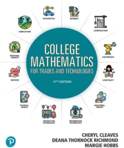 College Mathematics for Trades & Technologies, 11th Edition eBook