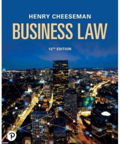 Cheeseman's Business Law, 12th Edition eBook