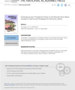 Endangered and Threatened Fishes in the Klamath River Basin: Causes of Decline and Strategies for Recovery eBook