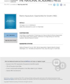Marine Aquaculture: Opportunities for Growth eBook
