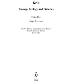 KrillBiology, Ecology and Fisheries, 1st Edition eBook