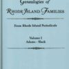 Genealogies of Rhode Island Families: From "The New England Historical and Genealogical Register." 2 vols. Selected and  eBook