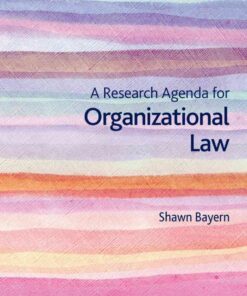 A Research Agenda for Organizational Law, 1st Edition eBook
