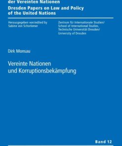 Vereinte Nationen und Korruptionsbekaempfung, 1st Edition eBook